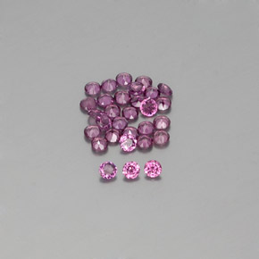 Achetez naturel ct rouge grenat rhodolite gems, coupe roude, en provenance mozambique chez gemselect. en stock, livraison internationale!