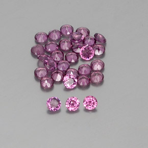 Achetez naturel ct rouge grenat rhodolite gems, coupe roude, en provenance mozambique chez gemselect. en stock, livraison internationale!