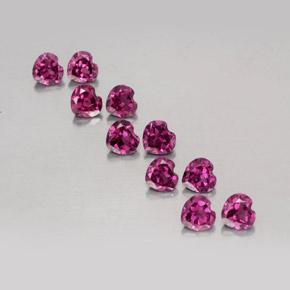 Achetez naturel 2,98ct pourpre grenat rhodolite gems, forme de coeur, en provenance mozambique chez gemselect. en stock, livraison internationale!