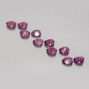 Achetez naturel 2,62ct pourpre grenat rhodolite gems, forme de coeur, en provenance mozambique chez gemselect. en stock, livraison internationale!