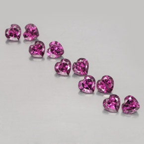 Achetez naturel 3,11ct pourpre grenat rhodolite gems, forme de coeur, en provenance mozambique chez gemselect. en stock, livraison internationale!