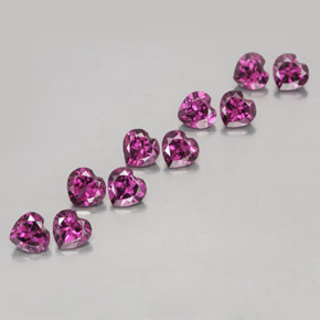 Achetez naturel 3,11ct pourpre grenat rhodolite gems, forme de coeur, en provenance mozambique chez gemselect. en stock, livraison internationale!