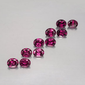 Achetez naturel 4,88ct rouge grenat rhodolite gems, coupe ovale, en provenance mozambique chez gemselect. en stock, livraison internationale!