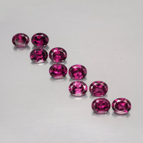 Achetez naturel 4,88ct rouge grenat rhodolite gems, coupe ovale, en provenance mozambique chez gemselect. en stock, livraison internationale!