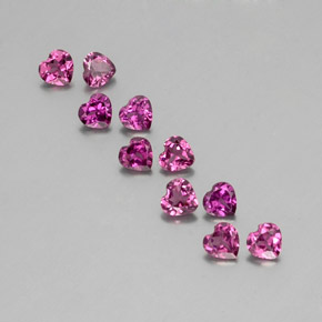 Achetez naturel ct rouge grenat rhodolite gems, forme de coeur, en provenance mozambique chez gemselect. en stock, livraison internationale!