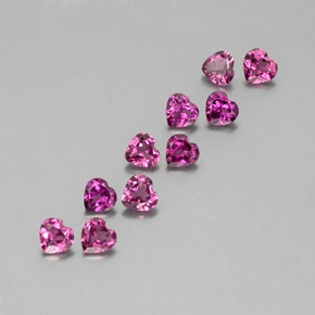 Achetez naturel ct rouge grenat rhodolite gems, forme de coeur, en provenance mozambique chez gemselect. en stock, livraison internationale!