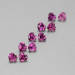 Achetez naturel ct rouge grenat rhodolite gems, forme de coeur, en provenance mozambique chez gemselect. en stock, livraison internationale!