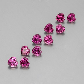 Achetez naturel 2,84ct pourpre grenat rhodolite gems, forme de coeur, en provenance mozambique chez gemselect. en stock, livraison internationale!
