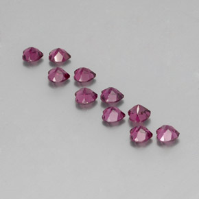 Achetez naturel 2,84ct pourpre grenat rhodolite gems, forme de coeur, en provenance mozambique chez gemselect. en stock, livraison internationale!