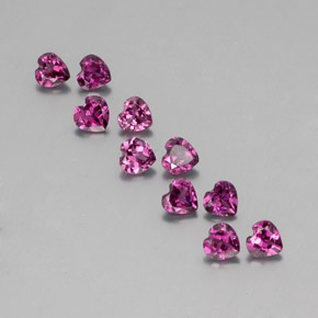 Achetez naturel 2,57ct pourpre grenat rhodolite gems, forme de coeur, en provenance mozambique chez gemselect. en stock, livraison internationale!