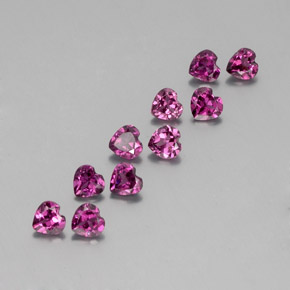Achetez naturel 2,57ct pourpre grenat rhodolite gems, forme de coeur, en provenance mozambique chez gemselect. en stock, livraison internationale!