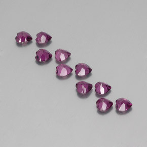 Achetez naturel 2,57ct pourpre grenat rhodolite gems, forme de coeur, en provenance mozambique chez gemselect. en stock, livraison internationale!
