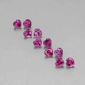 Achetez naturel 3,49ct rouge grenat rhodolite gems, forme de coeur, en provenance mozambique chez gemselect. en stock, livraison internationale!