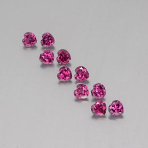 Achetez naturel 3,22ct rouge grenat rhodolite gems, forme de coeur, en provenance mozambique chez gemselect. en stock, livraison internationale!