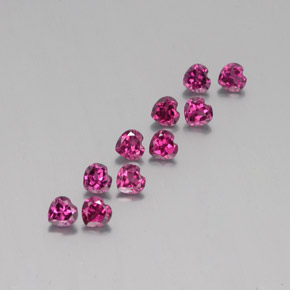 Achetez naturel 3,22ct rouge grenat rhodolite gems, forme de coeur, en provenance mozambique chez gemselect. en stock, livraison internationale!