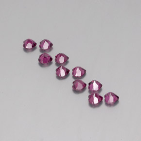 Achetez naturel 3,22ct rouge grenat rhodolite gems, forme de coeur, en provenance mozambique chez gemselect. en stock, livraison internationale!