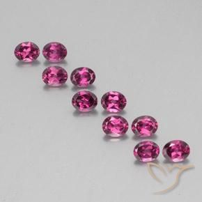 4.46ctw Naturel Violet foncé Grenat rhodolite, ovale, VS