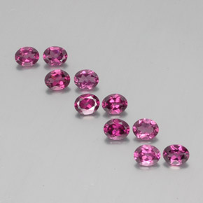 Achetez naturel 3,98ct rouge grenat rhodolite gems, coupe ovale, en provenance mozambique chez gemselect. en stock, livraison internationale!