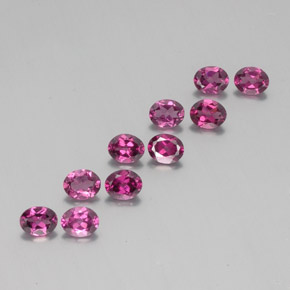 Achetez naturel 3,98ct rouge grenat rhodolite gems, coupe ovale, en provenance mozambique chez gemselect. en stock, livraison internationale!