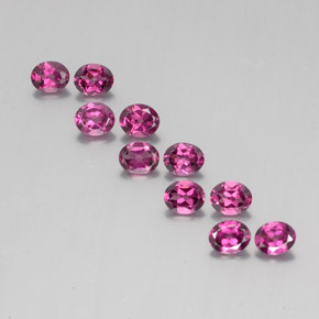 Achetez naturel 4,29ct rouge grenat rhodolite gems, coupe ovale, en provenance mozambique chez gemselect. en stock, livraison internationale!