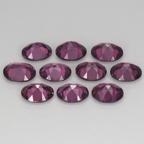 Achetez naturel 3.83ct Violet foncé Grenat Rhodolite gems, Coupe ovale, En provenance Mozambique chez GemSelect. En stock, livraison internationale!