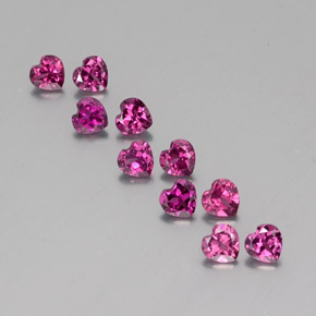 Achetez naturel ct rouge grenat rhodolite gems, forme de coeur, en provenance mozambique chez gemselect. en stock, livraison internationale!