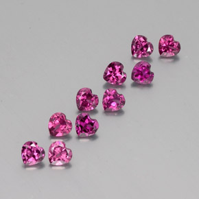 Achetez naturel ct rouge grenat rhodolite gems, forme de coeur, en provenance mozambique chez gemselect. en stock, livraison internationale!