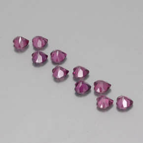 Achetez naturel ct rouge grenat rhodolite gems, forme de coeur, en provenance mozambique chez gemselect. en stock, livraison internationale!