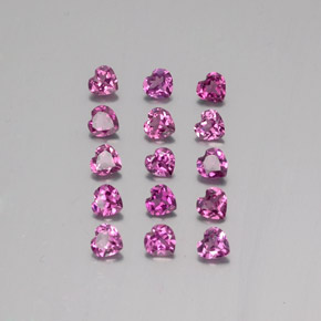 Achetez naturel 3,54ct pourpre grenat rhodolite gems, forme de coeur, en provenance mozambique chez gemselect. en stock, livraison internationale!
