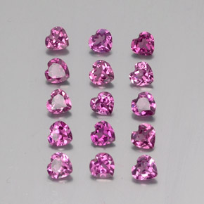 Achetez naturel 3,54ct pourpre grenat rhodolite gems, forme de coeur, en provenance mozambique chez gemselect. en stock, livraison internationale!