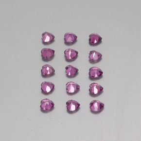 Achetez naturel 3,54ct pourpre grenat rhodolite gems, forme de coeur, en provenance mozambique chez gemselect. en stock, livraison internationale!