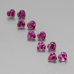 Achetez naturel 3.02ct Rouge framboises Grenat Rhodolite gems, Forme de coeur, En provenance Mozambique chez GemSelect. En stock, livraison internationale!