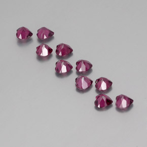 Achetez naturel 3.02ct Rouge framboises Grenat Rhodolite gems, Forme de coeur, En provenance Mozambique chez GemSelect. En stock, livraison internationale!