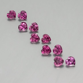 Achetez naturel 2,81ct pourpre grenat rhodolite gems, forme de coeur, en provenance mozambique chez gemselect. en stock, livraison internationale!