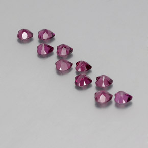 Achetez naturel 2,81ct pourpre grenat rhodolite gems, forme de coeur, en provenance mozambique chez gemselect. en stock, livraison internationale!