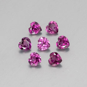 Achetez naturel ct rouge grenat rhodolite gems, forme de coeur, en provenance mozambique chez gemselect. en stock, livraison internationale!