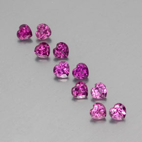 Achetez naturel ct rouge grenat rhodolite gems, forme de coeur, en provenance mozambique chez gemselect. en stock, livraison internationale!