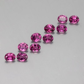 Achetez naturel 3,98ct pourpre grenat rhodolite gems, coupe ovale, en provenance mozambique chez gemselect. en stock, livraison internationale!