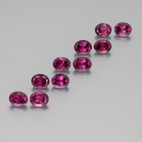 Achetez naturel 4,65ct rouge grenat rhodolite gems, coupe ovale, en provenance mozambique chez gemselect. en stock, livraison internationale!