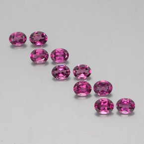 Achetez naturel 3,93ct rouge grenat rhodolite gems, coupe ovale, en provenance mozambique chez gemselect. en stock, livraison internationale!
