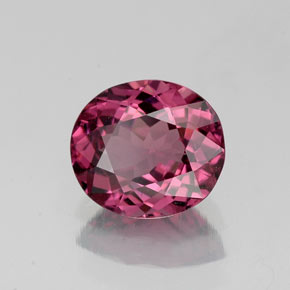 Grenat Rhodolite Rouge framboises naturelle Coupe ovale, 1.48 ct, VVS