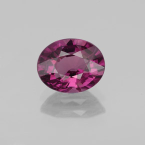 Grenat rhodolite pourpre naturelle coupe ovale, 1,96 ct, VS