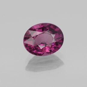 Grenat rhodolite pourpre naturelle coupe ovale, 1,96 ct, VS