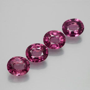 Achetez naturel 4,08ct pourpre grenat rhodolite gems, coupe ovale, en provenance mozambique chez gemselect. en stock, livraison internationale!