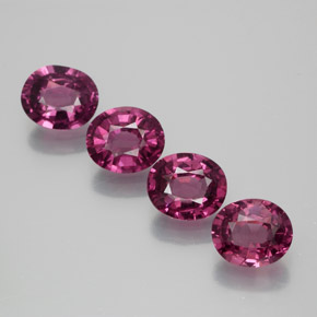 Achetez naturel 4,08ct pourpre grenat rhodolite gems, coupe ovale, en provenance mozambique chez gemselect. en stock, livraison internationale!