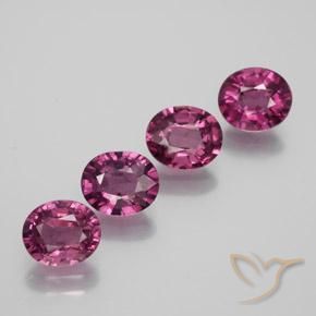 Achetez naturel 3,87ct pourpre grenat rhodolite gems, coupe ovale, en provenance mozambique chez gemselect. en stock, livraison internationale!