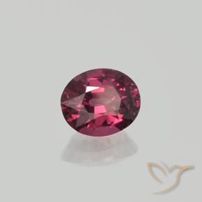 Grenat Rhodolite Rouge framboises naturelle ovale, 1.36 ct, VS