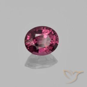 Grenat Rhodolite Violet foncé naturelle ovale, 1.37 ct, VS