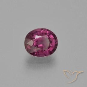 Grenat Rhodolite Rouge Rapberry naturelle ovale, 1.71 ct, VS