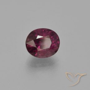 Grenat Rhodolite Pourpre foncé naturelle ovale, 2.06 ct, VS